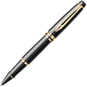 Ручка роллер Waterman Expert Black Laque GT черные чернила