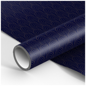 Бумага упаковочная 70x100см глянц MESHU Dark blue 90г/м2