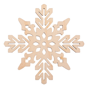 Заготовка из фанеры подвеска Снежинка №1 Mr. Carving