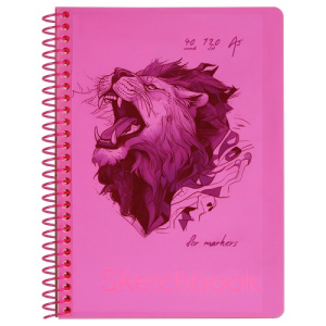 Скетчбук 40л А5 BG Neon. Pink маркерная бумага 120г/м2