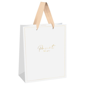 Пакет подарочный 33х42х12см MESHU White elegance