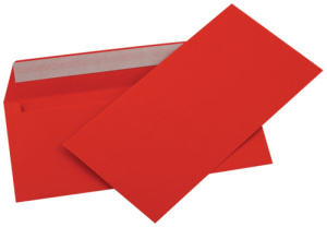 Конверт евро 80гр красный
