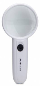 Лупа 60мм Deli 3-х кратное увеличение с LED подсветкой