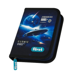 Пенал 1 отделение Först Cosmic 200х140х40мм дополнительная откидная секция