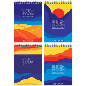 Скетчбук А6 60л ArtSpace Sunset 120г/м2