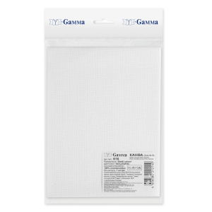 Канва для вышивания №16 100% хлопок 30 х 40 см ± 2 см белый Gamma