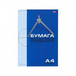 Бумага миллиметровая А4 20л в папке голубая