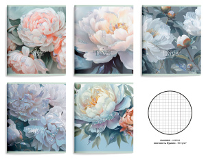 Тетрадь А5 48л клетка Lorex flower view