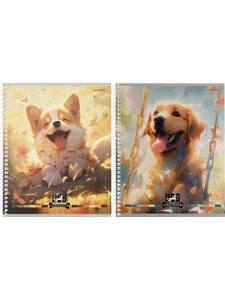 Тетрадь А5 48л клетка Лучезарная улыбка Пёсика на спирали