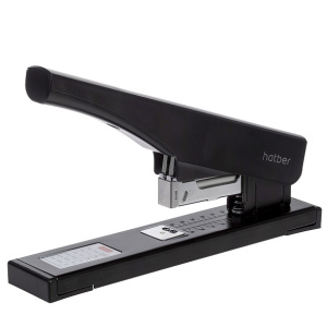 Степлер Металлический 120л Hatber Profi №23/6/8/10/13/15 100 скоб захват 65мм Черный