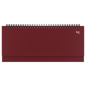 Планинг недатированный 56л 285х100 бумвинил BG бордовый