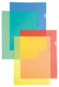 Уголок А4 150мкр прозрачная ассорти