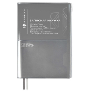 Записная книжка 148x211мм 96л Серебрянная