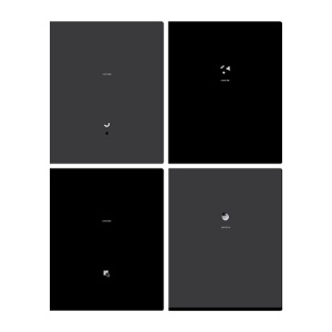 Тетрадь А5 48л  клетка BG Monocolor. Black. Concise soft-touch 