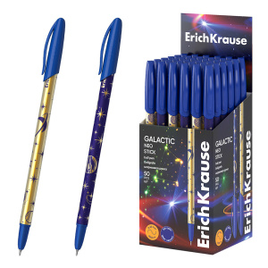 Ручка шариковая 0,7мм синие чернила ErichKrause Neo Stick Galactic Super Glide Technology