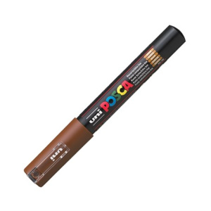 Маркер Posca PC-1M, коричневый 0,7 мм, пулевидный наконечник