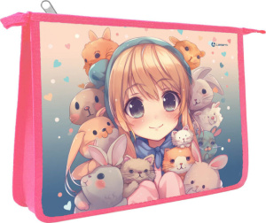 Папка для тетрадей А5 1 отделение Ушки для девочек LAMARK