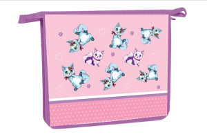 Папка для тетрадей А5 1 отделение Hatber А у нас такая кошка! 205х240х40мм на молнии