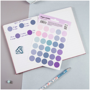 Наклейки бумажные MESHU Trecker dots blue 12*18см 30 наклеек