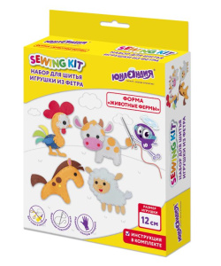 Набор для шитья игрушки из фетра Животные фермы