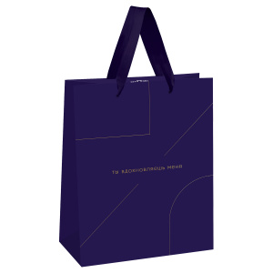 Пакет подарочный 26x32x12см MESHU Monocolor Indigo