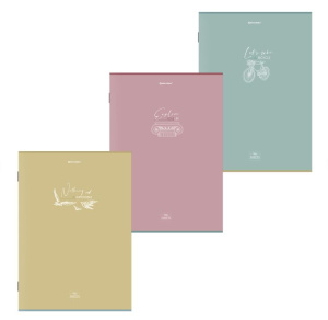 Тетрадь А4 96л BRAUBERG скоба клетка глянцевый лак Pastel (микс в спайке)