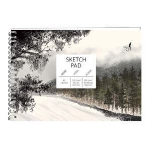Скетчпад 140х200 Soft Touch комбинированный блок Дымка