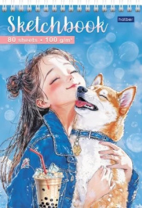 Скетчбук 80л А5 100г/кв.м Настроение Bubble Tea