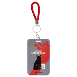 Бейдж вертикальный MESHU Take it easy 110х70мм петля с карабином 2D печать