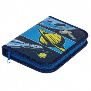 Пенал 1 отделение с откидной планкой  Hatber Космические сны