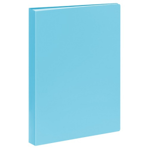 Папка 40 файлов СТАММ А4 21мм пластик пастель голубая