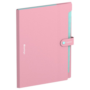 Папка 12 отделений на кнопке А4 Berlingo Haze 600мкм розовая