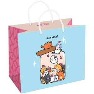 Пакет подарочный 23х18х10см MESHU Kitty sparkles