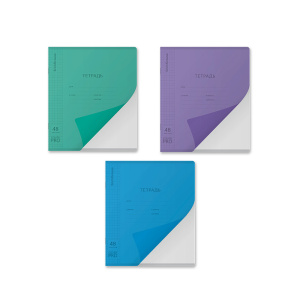 Тетрадь 48л клетка ErichKrause CoverPrо Vivid с пластиковой обложкой