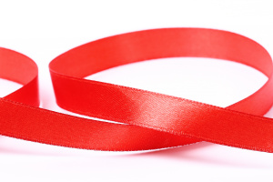 Лента атласная 12мм 33 м ± 2 м №104 т. красный двухсторонняя Gamma