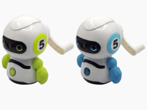 Точилка для карандашей механическая Робот 9x10x10 см 1 отверстие с контейнером