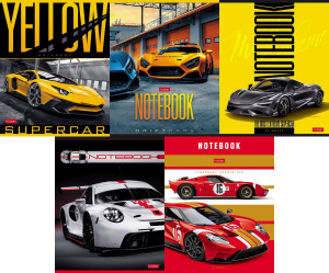 Тетрадь 48л линия Спортивные авто Hatber