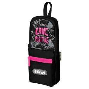 Пенал мягкий 1 отделение 1 карман Först Love positive 210х90х40мм