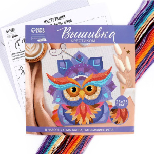 Вышивка крестиком Мудрость совы 25x25см