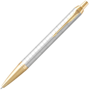 Ручка шариковая Parker IM Premium K318 Pearl GT M синие чернила