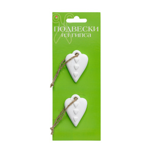 Заготовки для декора из гипса 2шт Сердечки-1