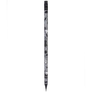 Карандаш чернографитный HB с ластиком Hatber Dark Academia круглый корпус черное дерево