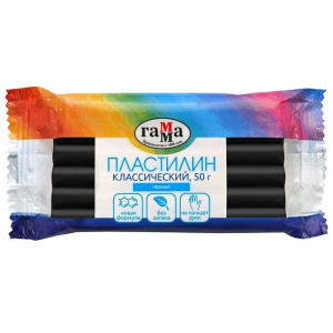 Пластилин Гамма Классический 50гр черный