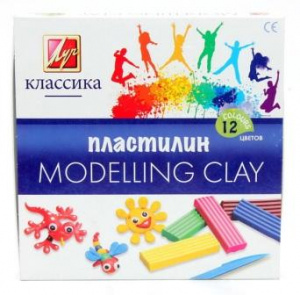 Пластилин 12 цветов ModellingClay Луч Классика