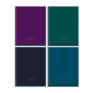 Тетрадь 80л А5 клетка на спирали BG Monocolor Dark