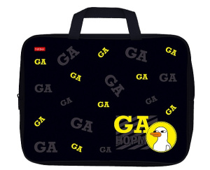 Папка для трудов А4 текстильная Hatbe 350х265х40мм с ручками Га-га-га