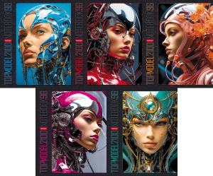 Тетрадь А5  96л клетка Киборг_ girl Hatber