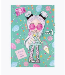 Блокнот 14.5х21см 80л BOXY GIRLS с замочком 