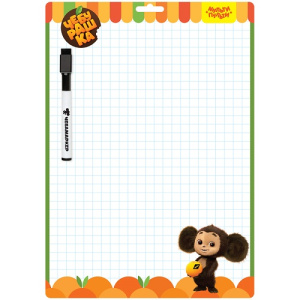 Доска для рисования с маркером двухсторонняя Мульти-Пульти Чебурашка 24х34см