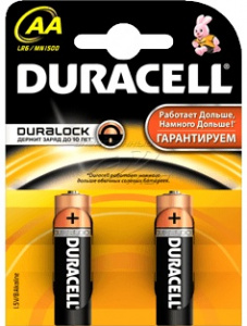 Батарейки пальчиковые Duracell LR06 BL-2 2 шт